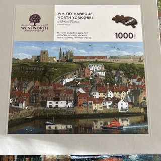 Wentworth Wooden Puzzle 1000 Pieces. Whitby Harbour North Yorkshire. Complete
