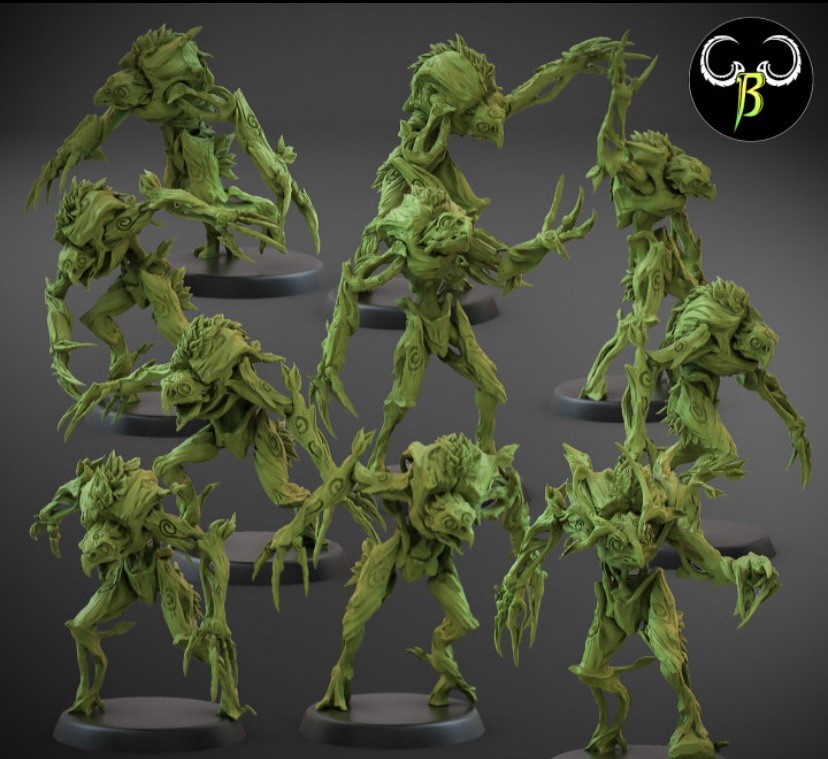 Woodland Guardians Night Spirit Pack 28mm X10 Fantasy Elven Monster Infantry