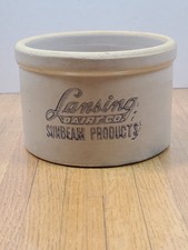 Lansing Dairy Stoneware Butter Crock