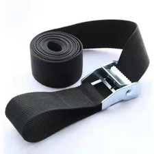 6M x 25mm Black Tie Down Strap, Strong Ratchet Belt for Luggage & Cargo Lashing
