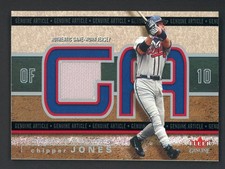 2003 Fleer Genuine Chipper Jones Braves HOF GU Patch
