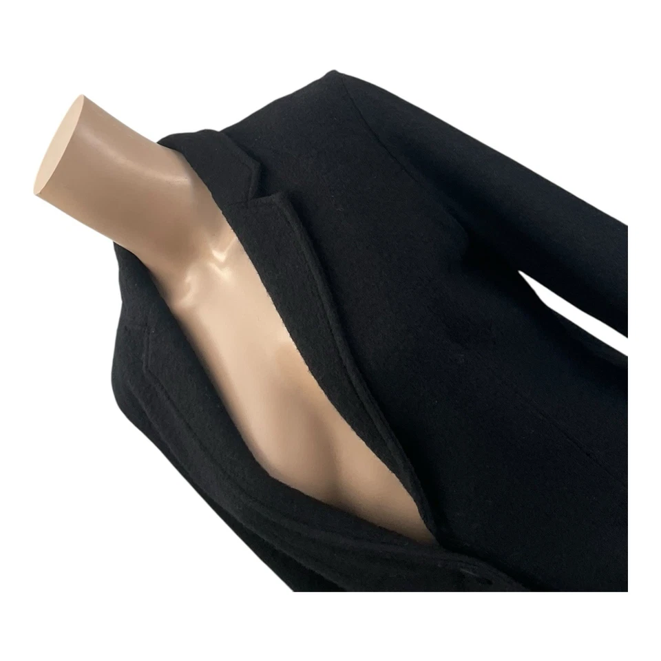 Chaqueta Blazer Laura Ashley Mujer Negra 100% Lana Cuello Talla S AU 8 Foto 2 de 4