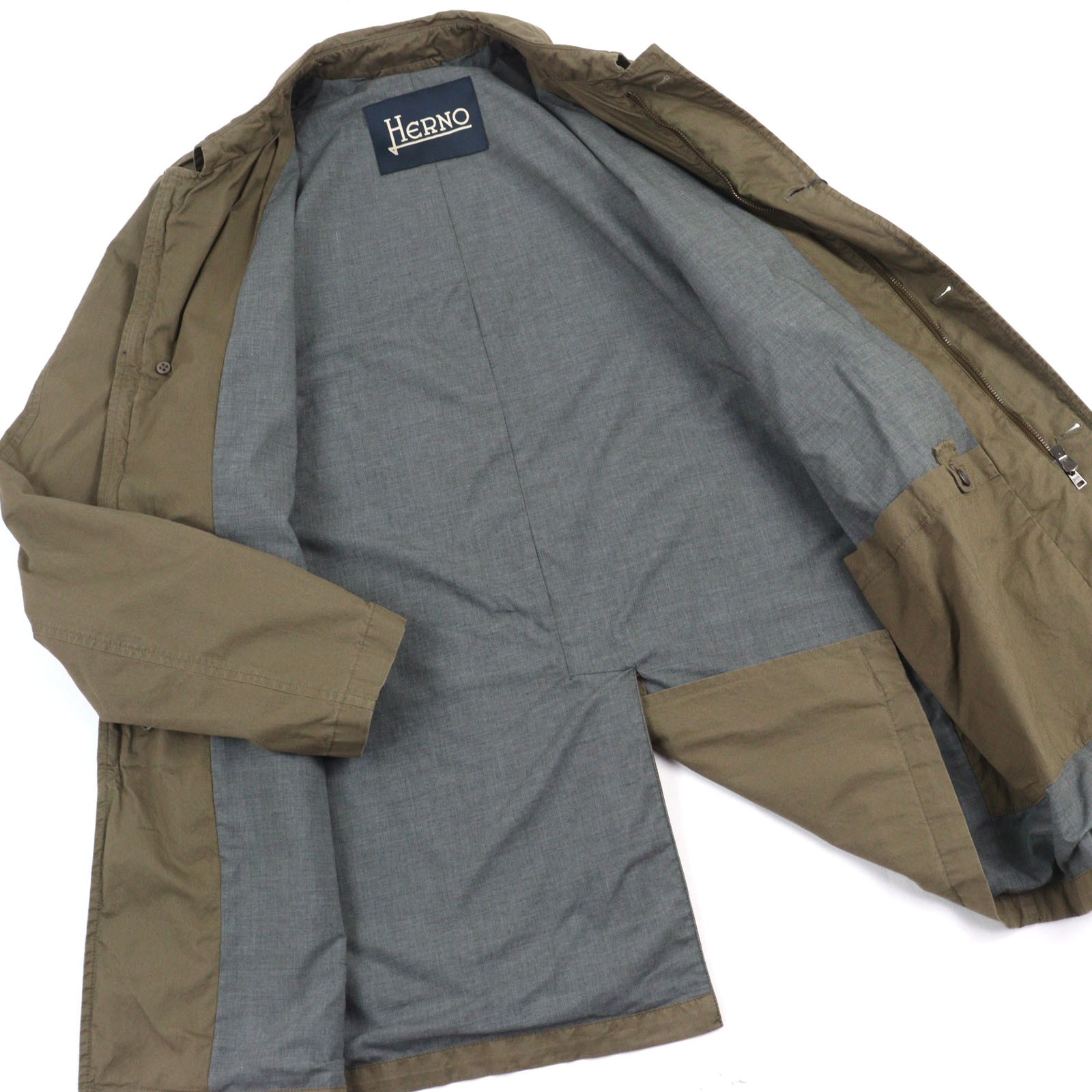 Herno coat Logo button, double zip, epaulettes Br… - image 3