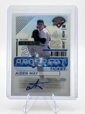 2024 Panini Prospect Edition - Aiden May #8 Silver Prizm Signatures (AU, RC)