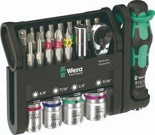 Wera Tool Check Modular Imperial, 21 Piece Socket & Bit Tool Set - 05049001001