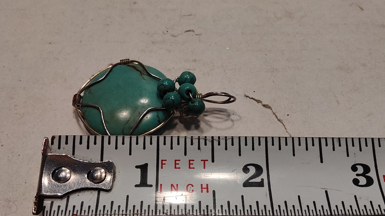 Native American Silver Wire Wrapped Turquoise Pen… - image 6