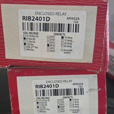 Functional Devices RIB2401D Enclosed Relay SPDT 24/120VAC 10A LED Wall Mount