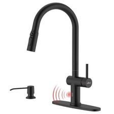 Black Touchless Kitchen Faucet with Pull Down Sprayer, Motion Sensor