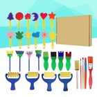  29 Pcs Malen -Siegelsatz Kind Schwamm Malpinsel DIY-Kunstmalwerkzeug
