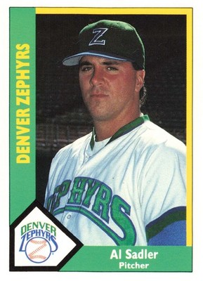 Al Sadler 1990 CMC Denver Zephyrs #19 Denver Zephyrs