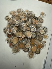 N488 LOT OF 300 SMALL ANTIQUE NOS GLASS POCKET WATCH CRYSTALS