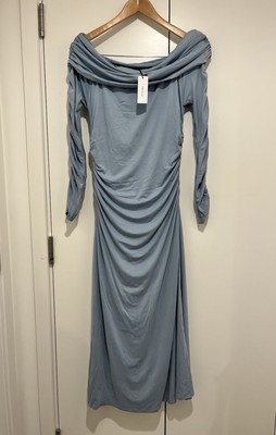 BNWT Karen Millen Soft Touch Slinky Jersey Bardot Midi Dress (Size