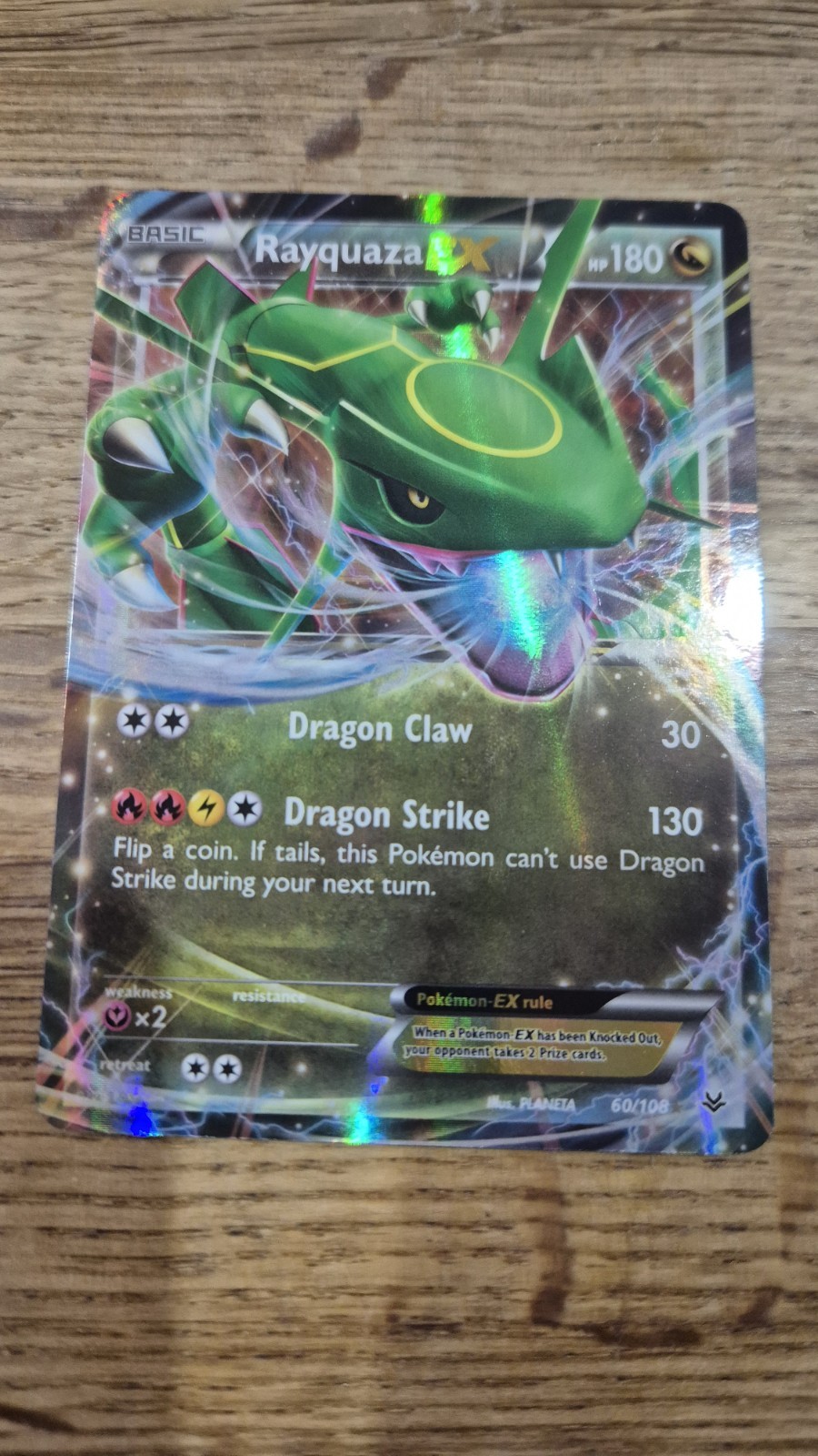 Pokemon - Rayquaza EX 60/108 Roaring Skies Holo - NM - Pack Fresh