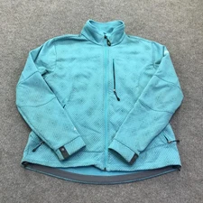Eastern Mountain Sports Jacket Womens Large Blue Ascent Series Fleece Full Zip