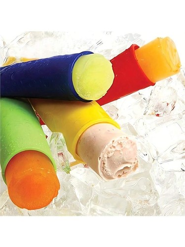 6pcs Silicone Pop Up Ice Lolly Cream Popsicle Mould Molds Frozen DIY Maker UK - Picture 7 of 12