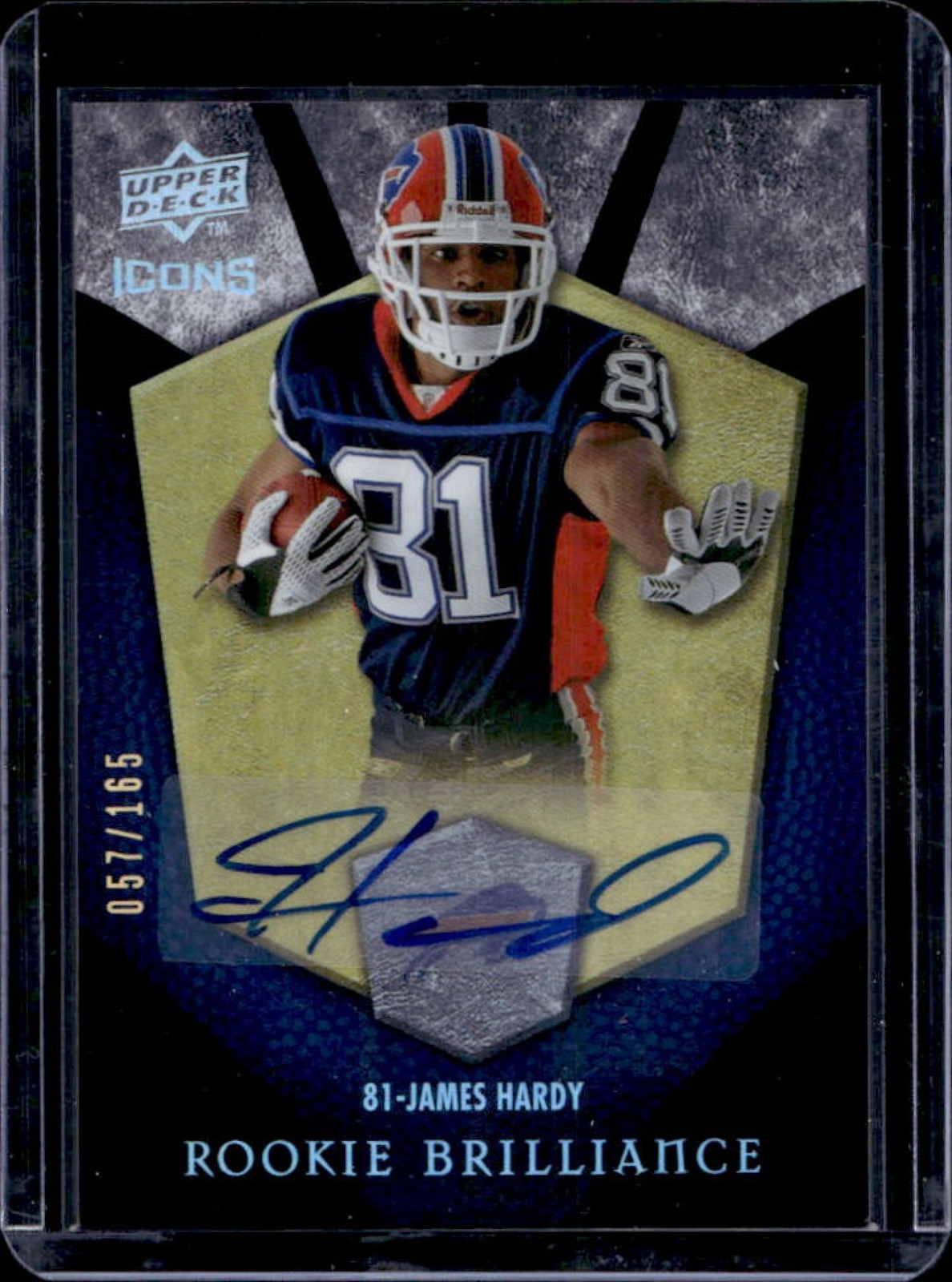 James Hardy Upper Deck Icons Rookie Brilliance #RB27 Autograph