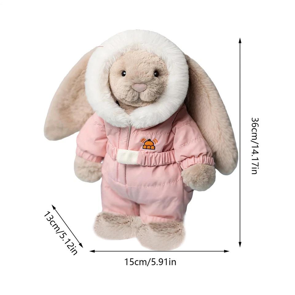 J*ellycat Snow Suit Beige Bunny Plüsch – Bashful BNWT Stofftierspielzeug - Bild 2 von 4