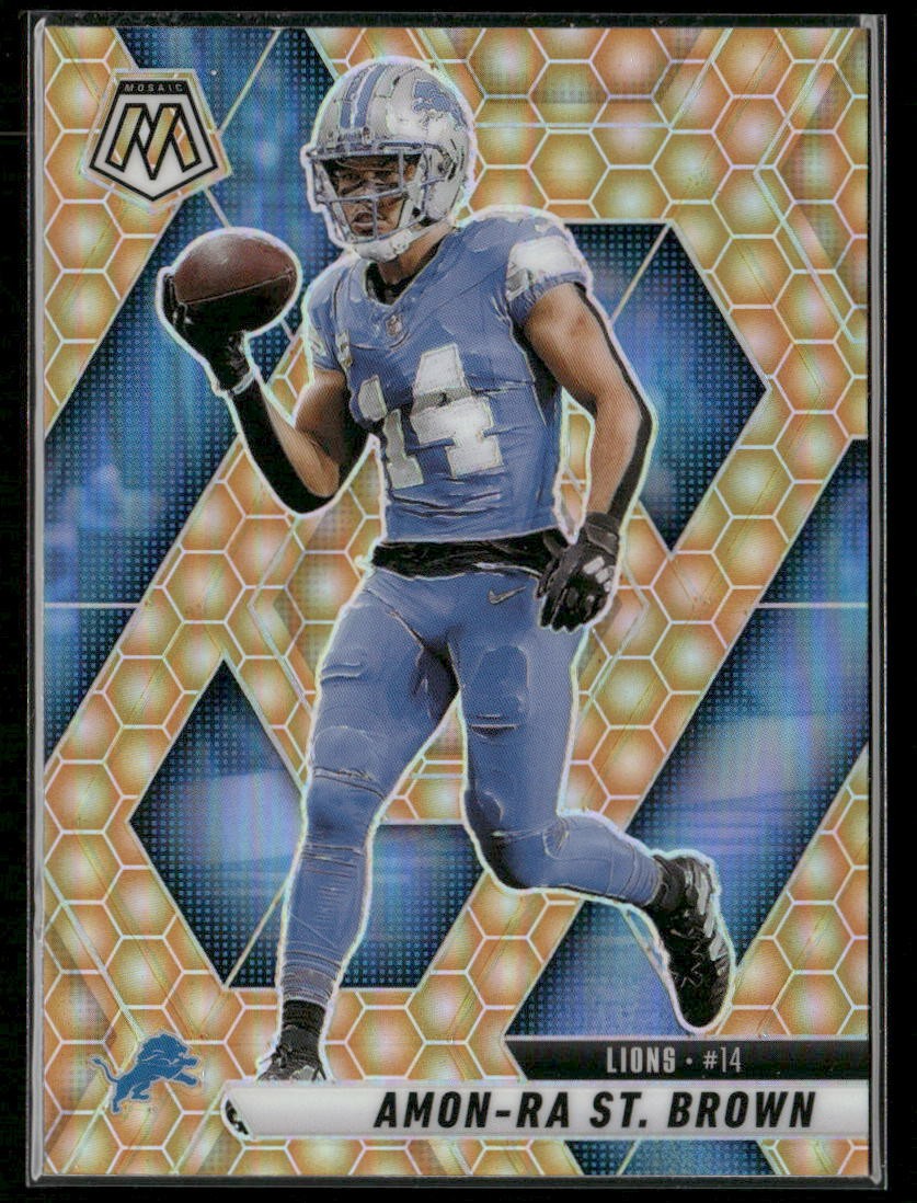 Amon-Ra St. Brown 2025 Panini Mosaic #2 Honeycomb Detroit Lions