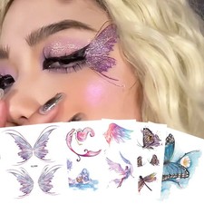 Butterfly Tattoo Sticker Flower Tattoo Sticker Body Art Decorative Sticker