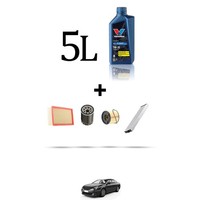 Hoffcar Set Service 4 Filter Und 5L ÖL FüR Peugeot 607 2.0 HDI 79Kw Von 2001