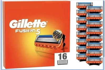16 Stück 5-lagige Rasur Männer Rasierklingen Nachfüllpack kompatibel für Gillette Fusion 5