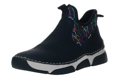 Rieker Damen Slipper 45957-00 schwarz/schwarz-bala Schwarz