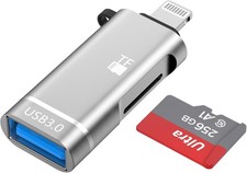  Apple MFi Certified SD Card Reader for iPhone iPad,Memory Card Reader with USB