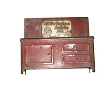 Vintage Antique 1930s Little Orphan Annie Tin Metal Red Stove Toy Doll House