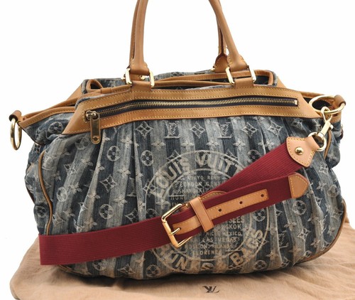 Louis Vuitton Monogram Denim Cabas Raye 