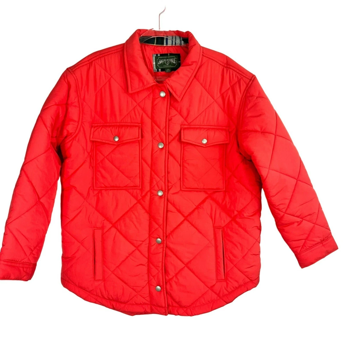 American eagle red shop puffer jacket