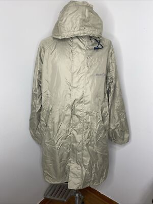 Murphy Nye Jacket Mens XL Tan Rain Jacket Hooded Coat Long Trench