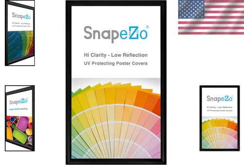 U.V. Protective 12x20 Poster Frame Featuring Easy Snap Front for Art Displays - Picture 2 of 11