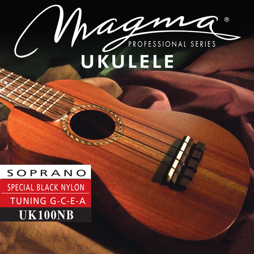 Set Strings MAGMA UKULELE Soprano Black Nylon Hawaiian Tunning (UK100NB) - Picture 2 of 5
