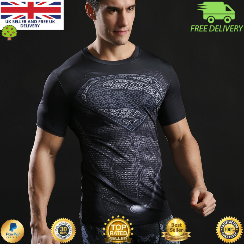 Top de compresión para hombre entrenamiento cross fit MMA ciclismo correr gimnasio activo cosplay