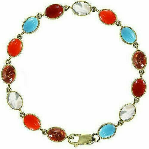 Bracelet Créateur Nacre Dyrberg Kern Bangle Corail - Occasion Bon état - Bijou Fantaisie Sans Fermoir