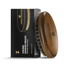 Beard Brush for Men by Beard Struggle - Nylon Bristles with Beechwood Handle