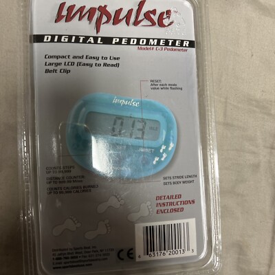 IMPULSE B-1 STEP COUNTER Brand New Sealed turquoise, see pictures