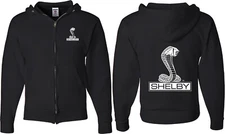 Ford Mustang Full Zip Hoodie Shelby Cobra Front and Back