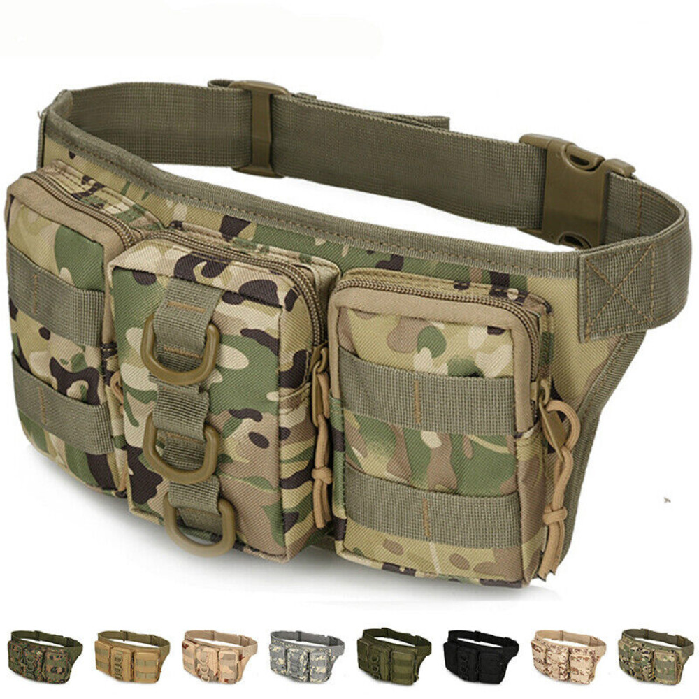 Paquete de cintura táctica riñoneras militares impermeables cinturón MOLLE bolso de cintura grande