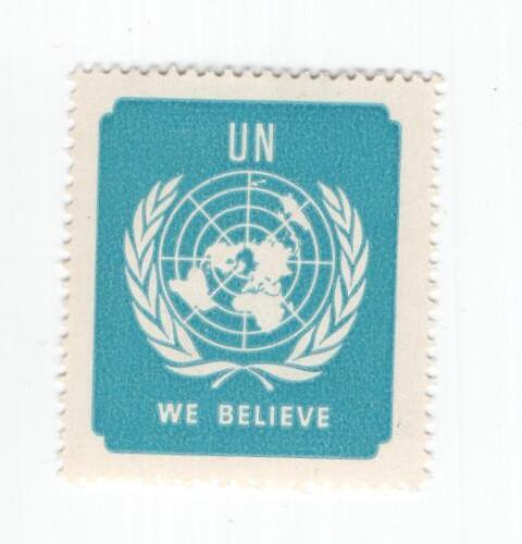 Poster stamp, "UN / We believe," 1950s, MNH - Afbeelding 1 van 1
