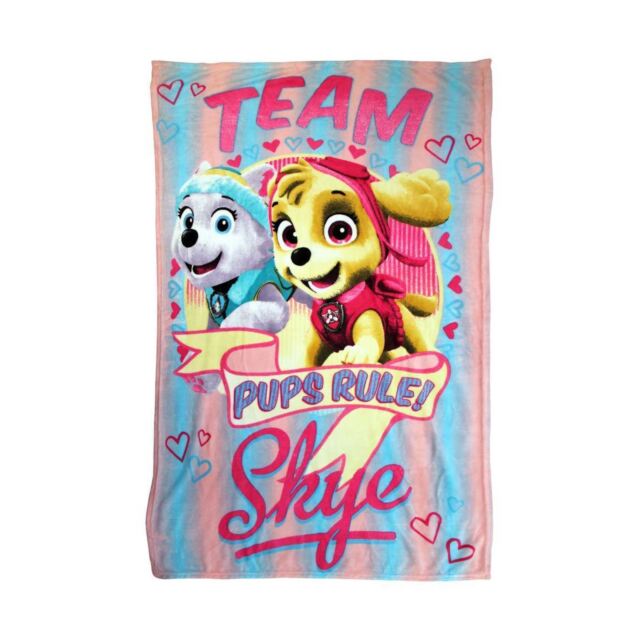 Skye Blanket Soft Touch Fluffy Coral Fleece,Official Licenced Paw Patrol 