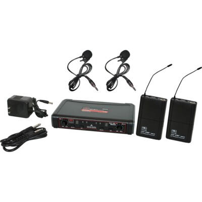 Galaxy Audio EDXR/38VV 2-Set Dual Lavalier Wireless Microphone System, Band N