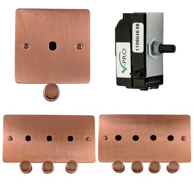 G&H Flat Rosegold Dimmerplatten & Module LED Halogen Vpro Vcom Vdim