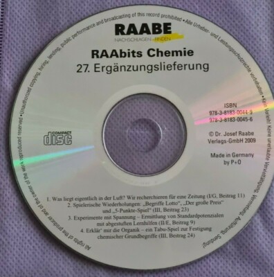 RAAbits Chemie SekI/II 27. Ergänzungslieferung CD Raabe TOP