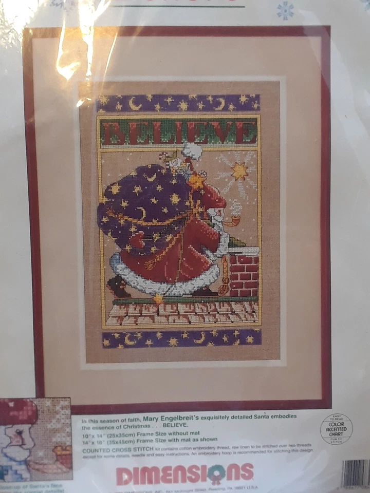 Believe Dimensions Counted Cross Stitch Kit 8408 Mary Engelbreit sealed New - Image 2 of 4