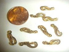 24 PIECES VINTAGE SOLID BRASS LOBSTER CLAW SLIP SHUT 14x5mm. JEWELRY CLASPS V815