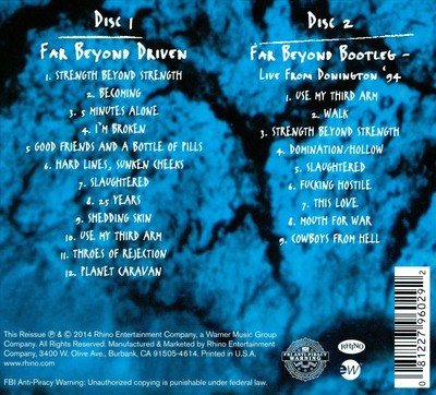 PANTERA - FAR BEYOND DRIVEN [20TH ANNIVERSARY EDITION] [DIGIPAK] NEW CD