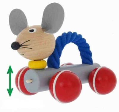 xylophone à trainer souris laqué à tirer | Tabletterie des Lacs