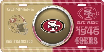 US Nummernschild San Francisco 49ers Bullseye - Go Niners Est. 1946