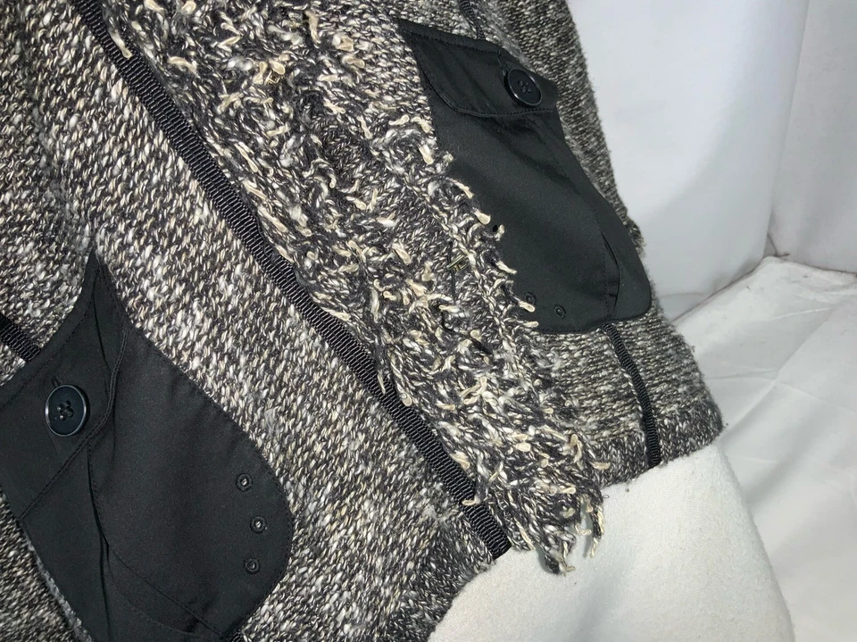 Hugo Boss Chaqueta Suéter L Mujer Gris Lana Hasta la Cintura Turquía YGI H1-332 Foto 4 de 4